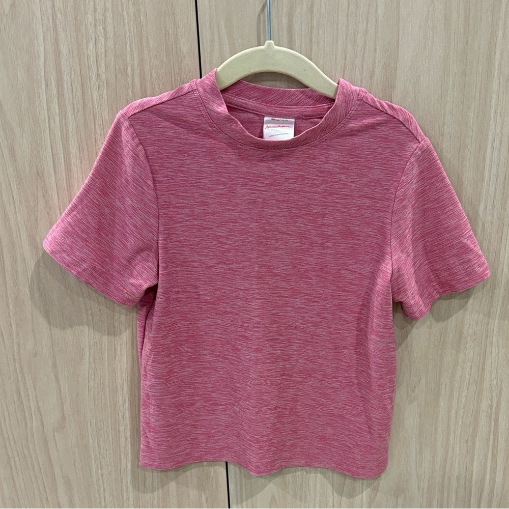 Hanna Andersson Pink Quick Dry Short Sleeve Crewneck Tee in 3T